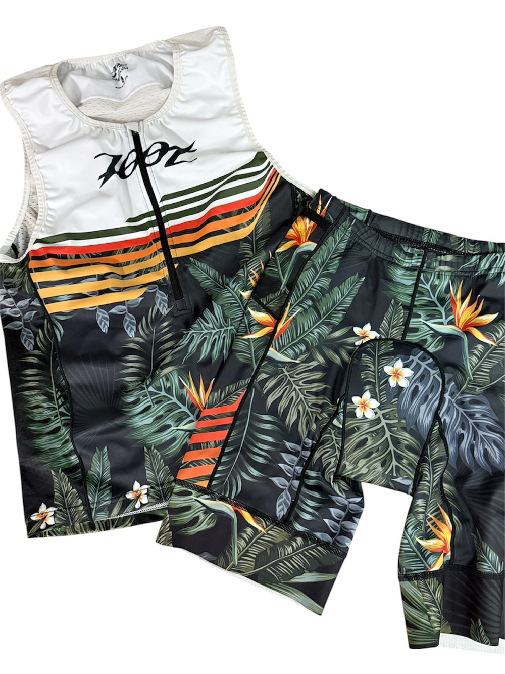 ZOOT SPORTS “MAHALO” LTD TRIATHLON RACING KIT SLEEVELESS TANK & SHORT SUIT LARGE